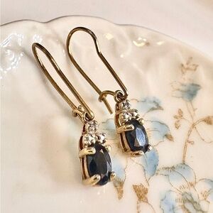 Ross-Simons | Sapphire & Diamond Gold Vermeil Earrings